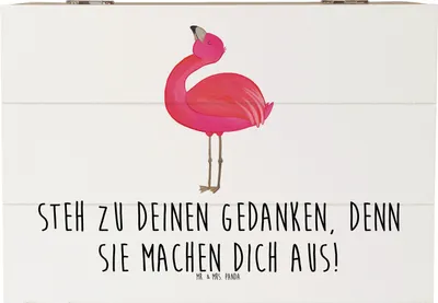 Produktbild von Mr. & Mrs. Panda holzschatulle Mutig zu seinen Meinungen stehen 22 x 15 cm - Weiß - Geschenk, Zuversicht, Steh deinen Gedanken, Vertrauem, fotobox, Kiste, Stärke, Box