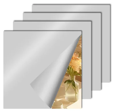 Productafbeelding van Zelfklevende Spiegelfliesen - Set van 4 Stuks 20x20 cm