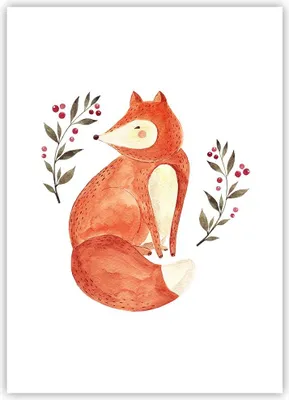 Produktbild von Poster - Poster ohne Rahmen - Nov Illustration Fuchs - 50x70 cm - Wand Bild - Wanddeko - Wandbilder - Kunstposter - Wandposter - Bilder - Kunstdruck - Wanddekoration - Wandbild - P2XPA50x70-4862