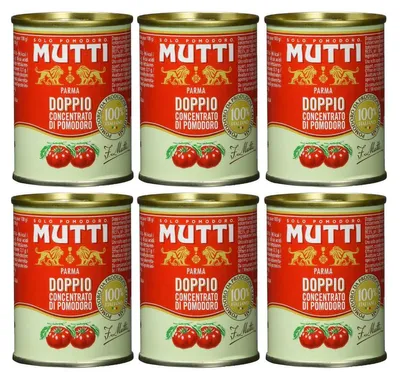 Immagine prodotto di Mutti il doppio concentrato di pomodoro 140g confezione da 6 pezzi