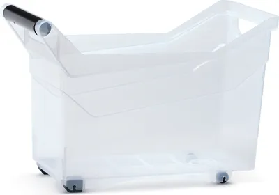 Produktbild von nabbi Kunststoff-Aufbewahrungsbox auf Rädern NUK3H 14 l – transparent