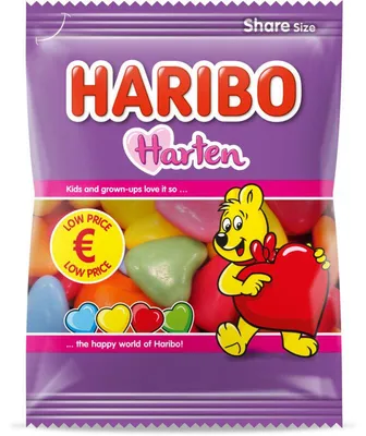Obrázok produktu pre Tvrdá ovocná guma Haribo 135 g – ovocné žuvacie sladkosti na zdieľanie
