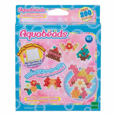 Produktbild von Aquabeads Mini Glitzerspielset, Bastelset, 200 Perlen, Basteln, Spielzeug, 30289