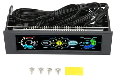 Produktbild von PC-Temperaturmonitor mit PVC-Linsenpanel, 5 Lüfter-Temperaturreglern
