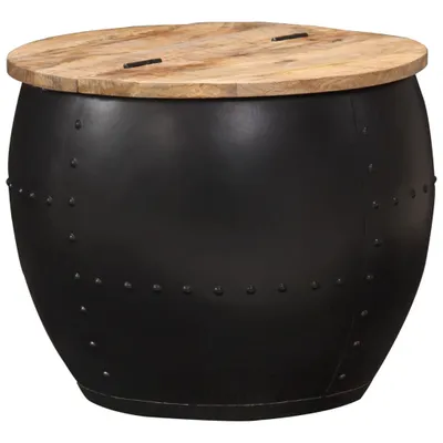 Image de Maison Exclusive - Table basse ronde 53 × 43 cm en bois massif de manguier
