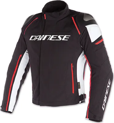 Produktbild von Dainese Racing 3 D-Dry Motorrad Textiljacke, schwarz/weiß/rot, 48