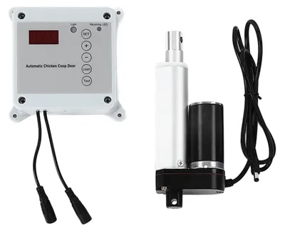 Hühnerstall-Türöffner mit Timer, Lichtsensor, Fernbedienung, EU-Stecker