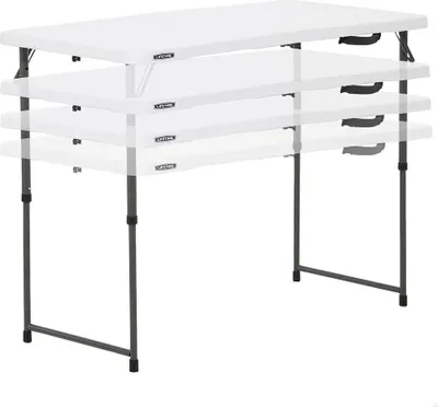 Produktbild von Lifetime Ultra-resistant Folding 122x61x Uv100 56-91.5 Cm Tisch Weiß,Schwarz  Weiß,Schwarz One Size