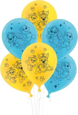Produktbild von Paw Patrol Set aus 10 Latexballons Ø25cm Helfer auf 4 Pfoten Polizei Ballons