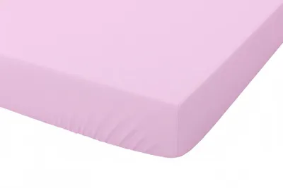 DOLCE SONNO Jersey Premium Baumwoll-Spannbettlaken 60x120 cm – Rosa – Weiches & Elastisches Babybet
