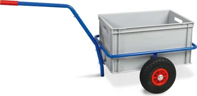 Produktbild von Handwagen mit Kunststoffkasten, H 320 mm, grau, LxBxH 1250x640x660 mm,Trg 200 kg