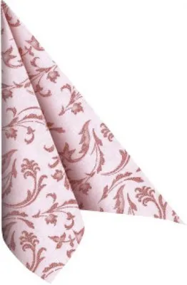 Image de Papstar serviettes 40cm 1/4 pli Royal Damascato bordeaux 50 pcs.