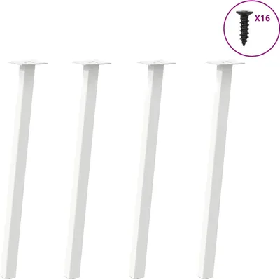 Zdjęcie produktu dla Nogi do stołu konsolowego 4 szt. Białe 72 cm Stalowe
