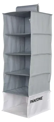 Kleiderschrank-Organizer, 5 Fächer, 84x30x30 cm, grau, faltbar