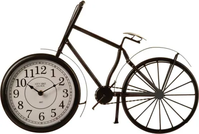 Produktbild von Atmosphera Créateur d'intérieur Tischuhr Vintage Fahrrad Metall schwarz weiß 34 cm x 50 cm x 13 cm