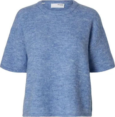 Produktbild von SELECTED FEMME Strickpullover mit Wolle Edle Bluse mit halblangen Ärmeln Größe: S