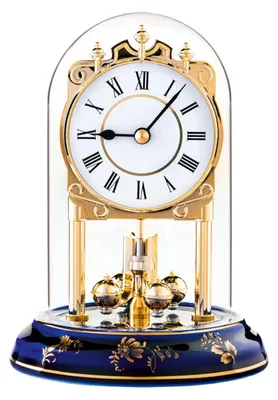 Produktbild von Haller Mini-Quarz-Jahresuhr Lisa, handgestaltet, mit Kristallglashaube, 17 cm