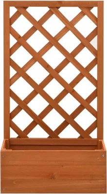 Produktbild von vidaXL Garten-Spalier mit Blumenkasten Orange 50x25x90 cm Tannenholz