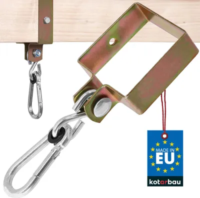 Obrázok produktu pre KOTARBAU® Swing Hook Carabiner Square Clamp Swing Clamp Galvanizovaná háková konzola 90 X 90 MM