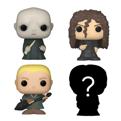 Produktbild von Harry Potter Lord Voldemort Draco Malfoy Bellatrix Lestrange 4er Pack - Bitty Pop! Funko