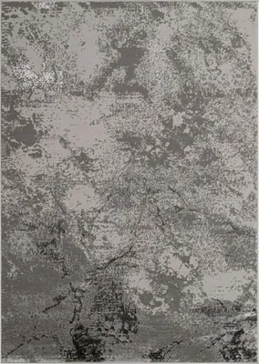 Produktbild von Tapiso Teppich Crystal Modern Hellgrau Schwarz Wohnzimmer 80 x 150 cm