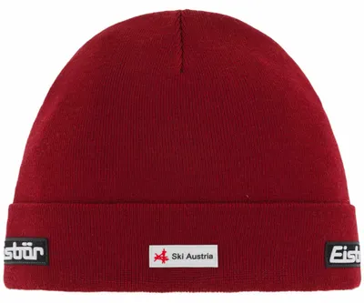 Produktbild von Eisbär Renan RL SKA Uni Beanie mit Umschlag Weinrot (Burgund), 33121-043 - Gr. One Size