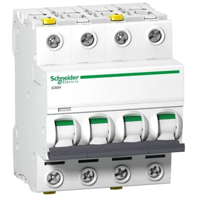 Immagine prodotto di Interruttore automatico SCHNEIDER ELECTRIC iC60H, 4P, 50A, caratteristica C