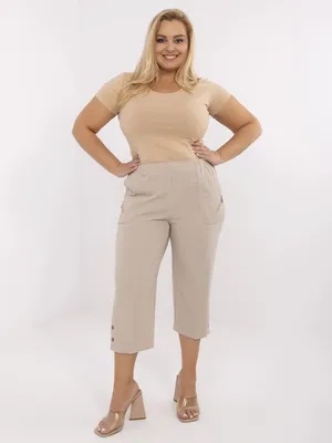 Zdjęcie produktu dla Spodnie damskie New Fashion Retericus beżowe 44