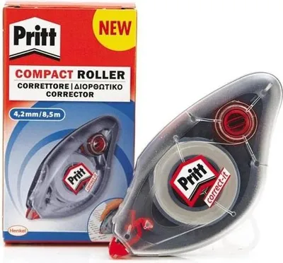 Immagine prodotto di Pritt Compact Roller 4.2 mm x 8.5 m. (conf.10) nastro di correzione 8,5 m Trasparente 10 pz