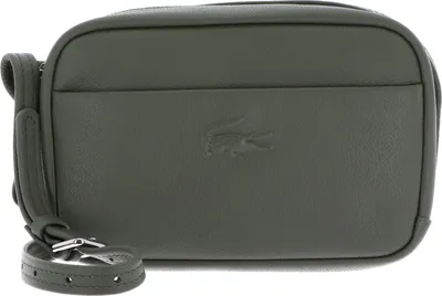Image de LACOSTE Cuir sac à épaule bandoulière City Court Crossover Bag Kaki
