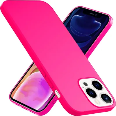 Produktbild von NALIA Bunte Neon Handy Hülle für iPhone 13 Pro Max, Silikon Case Cover Bumper Pink