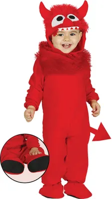 Produktbild von Niedliches Teufelchen-Kostüm für Babys Happy Halloween rot