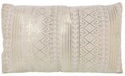 Rechteckiges Polyester-Kissen gold 50x30 cm mit Reißverschluss