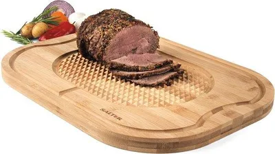 Produktbild von Famanu Schneidebrett aus Bambus - 40 x 30 cm, ideal zum Schneiden und Servieren von Fleisch