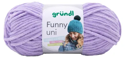 Immagine prodotto di Gründl filato ciniglia Funny uni, 100g/120m, lana baby, 100% poliestere, filato per uncinetto e maglia 22 lilla