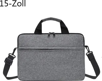 Produktbild von Grau Laptoptasche für MacBook Air M1 Hülle für Xiaomi Dell Asus Leichte Umhängetasche Handtasche Aktentasche, 15-Zoll