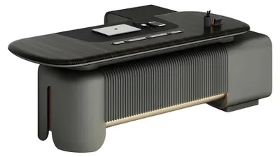 Image de Bureau moderne Design élégant Plateau noir Éclairage Détails