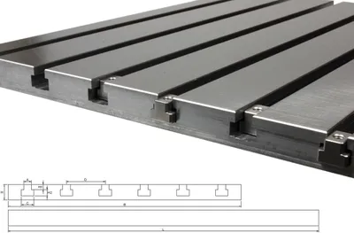 Produktbild von Stahl T-Nutenplatte 9030 (feingefräst)