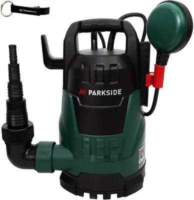 Immagine prodotto di Pompa sommergibile per acque chiare PARKSIDE® PTPK 400 + portachiavi HEADNMORE® nel kit HEADNMORE