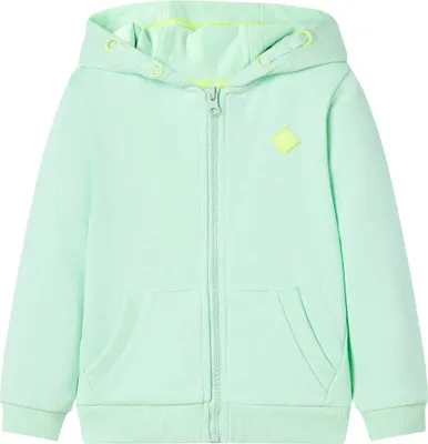 Produktbild von Kinder-Kapuzenpullover mit Reißverschluss Hellgrün 92