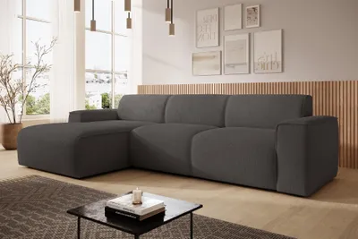 Produktbild von AX LIVING Couch Sofa L Form Didim mini Grau 310 cm breit, stilvoll L