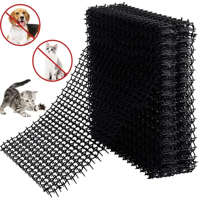 Produktbild von 10 Stück Dornengitter Gegen Katzen, Katzenabwehr Spikes Katzenabwehr Matte für Garten und Außenbereich