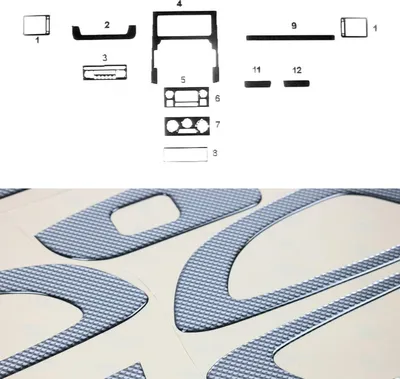 Image de Décoration intérieure Cockpit pour Citroën Jumpy 2007-2016 Carbon Optik 12pcs