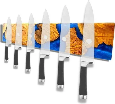 Produktbild von Magnetische Messenhalter - hochwertige Magnetleiste für das Messerblock - Magnetische Aufbewahrung für Küchengeschirr - Hartholz