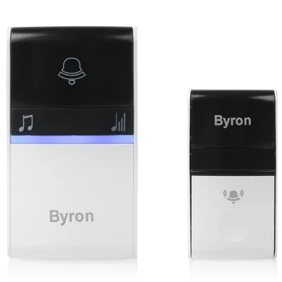 Produktbild von Byron Funk-Türklingelset Plug-in Grau