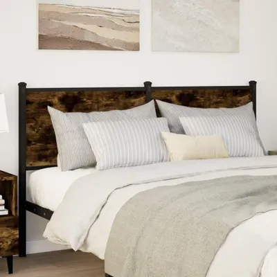 Produktbild von vidaXL Ersatz-Kopfteil Räuchereiche 140 cm Holzwerkstoff und Stahl