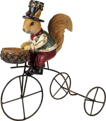 Obrázek produktu pro Clayre & Eef Figurka veverka 21x11x23 cm Hnědá plastová veverka