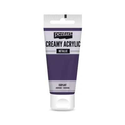 Produktbild von PENTART Cremiger Acryl Metallic, 60 ml, Aubergine