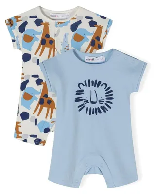 Produktbild von Minoti Overall Baumwolle 2er Pack Blau Gr. 68 für Jungen