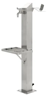 Produktbild von Wassersäule Edelstahl Eckig 95 cm